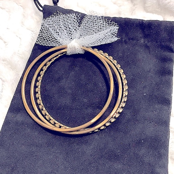 3pc Jewelry Set» So_Stylish_So_Vintage Pretty Bronzed 3pc Bangle Bracelets Sets - Picture 5 of 16